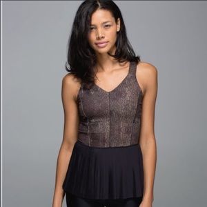Lululemon pleated City Tank Golden Godess